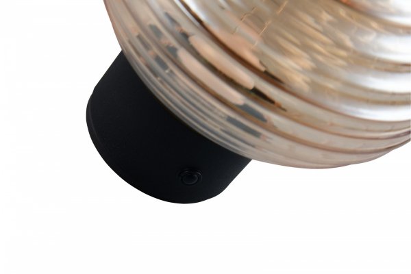 Kinkiet ścienny LED kula ryflowana podświetlający ścianę minimalistyczny uniwersalny designerski metalowy ściemnialny EARL R27771113 RL