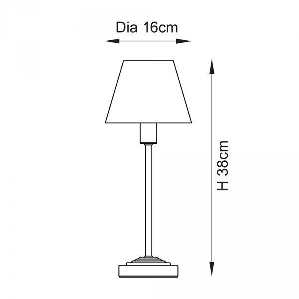 Klasyczna lampka stołowa nocna abażurowa mosiężna minimalistyczna uniwersalna Rise &amp; Ivy 120937 ENDON