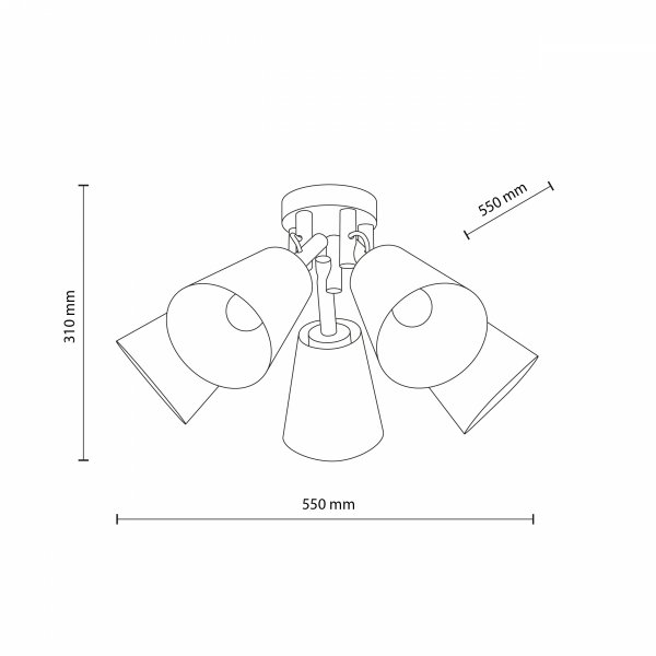 Nowoczesny plafon oprawa sufitowa brązowa abażurowa drewniana boho minimalistyczna klasyczna VAIO 11606 TK-Lighting
