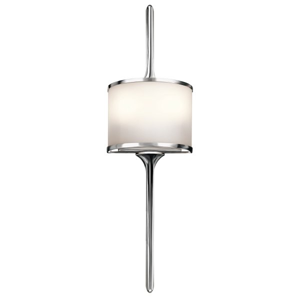 Minimalistyczny Elegancki kinkiet Mona Kichler KL-MONA-S-PC Polerowany chrom w stylu Retro 