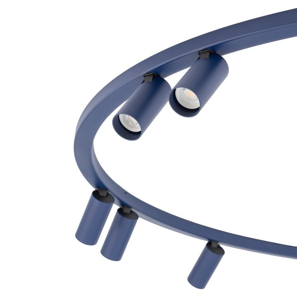 Nowoczesna lampa sufitowa granatowy minimalistyczny plafon FOURTY ROUND VII NAVY BLUE 11947 Nowodvorski Lighting 