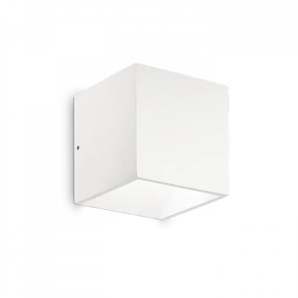 Minimalistyczny Biały Kinkiet Ogrodowy Kwadratowy RUBIK 269313 IDEAL LUX