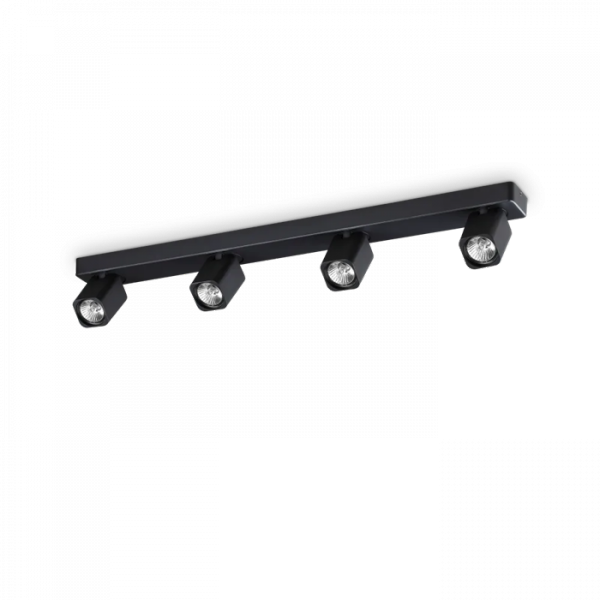 Czarny Plafon Sufitowy Reflektorki RUDY SQUARE 321523 IDEAL LUX