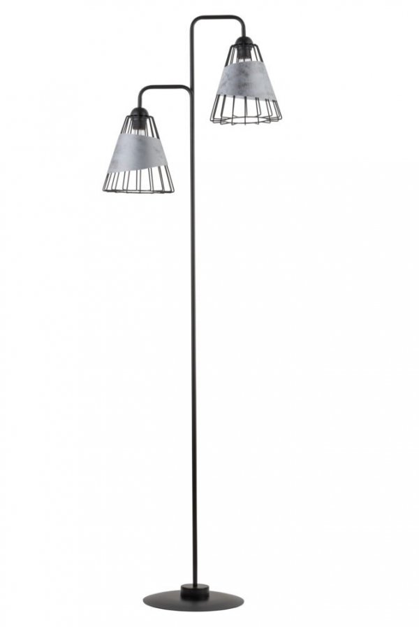 Lampa podłogowa Druciana abażury Szaro-złota Sigma Deni 50347
