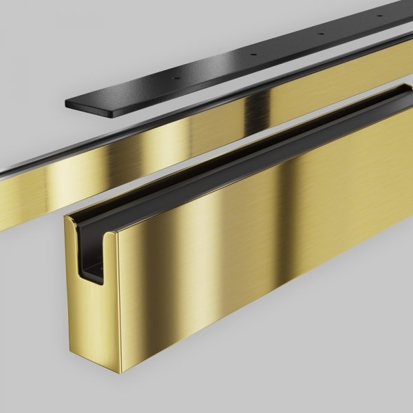 Ścieżka świetlna lampa szynowa LED prostokątna aluminium mosiądz Points MAYTONI TR150-1-12W2.7K-M-BS-DE