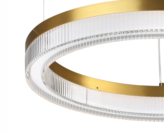 Designerska złota lampa wisząca LED okrągła ring nowoczesna dekoracyjna minimalistyczna Crown sp d40 364964 Ideal Lux 