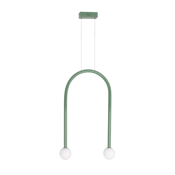 Zielona lampa wisząca ENIGMA MAXLIGHT P0522 nad stół wyspę