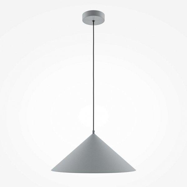 Nowoczesna Lampa Wisząca Basic Colors Maytoni MOD167PL-01GR Stożkowy Kształt Szara