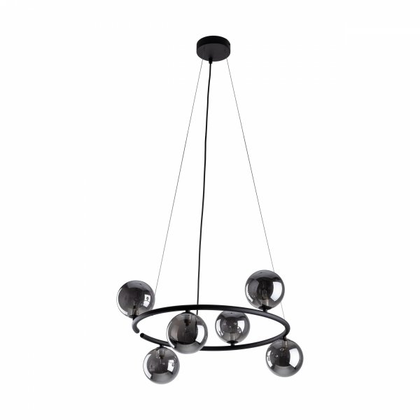 Designerska molekularna lampa wisząca w kolorze czarnym szklane grafitowe klosze kule ANABELLE 6843 TK-Lighting
