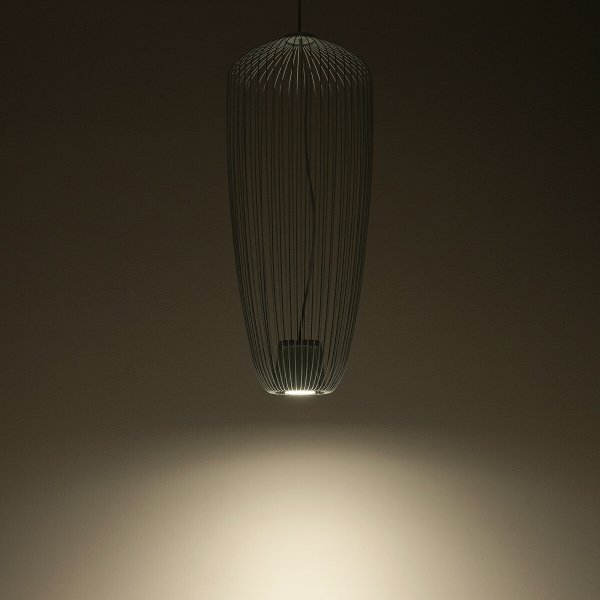 Nowoczesna Lampa Wisząca w Stylu Loft Szara PUMPKIN S SILK GRAY 11242 NOWOVORSKI