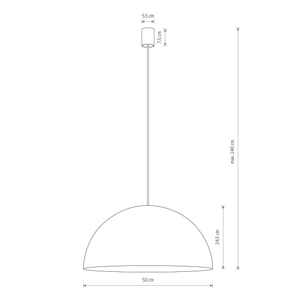 Lampa Wisząca HEMISPHERE SUPER L BLACK-GOLD 10693 Nowodvorski Lighting