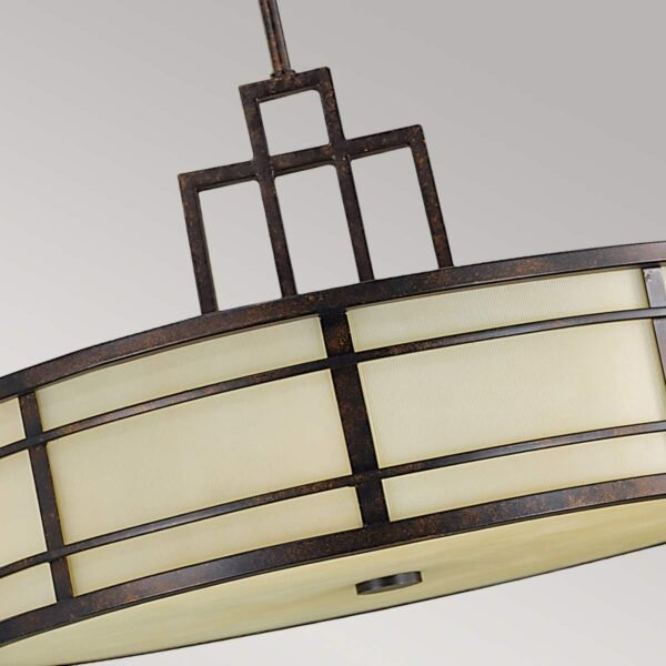 Lampa wisząca Fusion Feiss Grecki brąz w stylu Art Deco