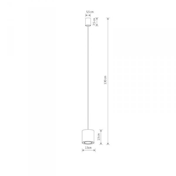 Lampa wisząca spot tuba POINT DUO silk grey 11513 Nowodvorski Lighting