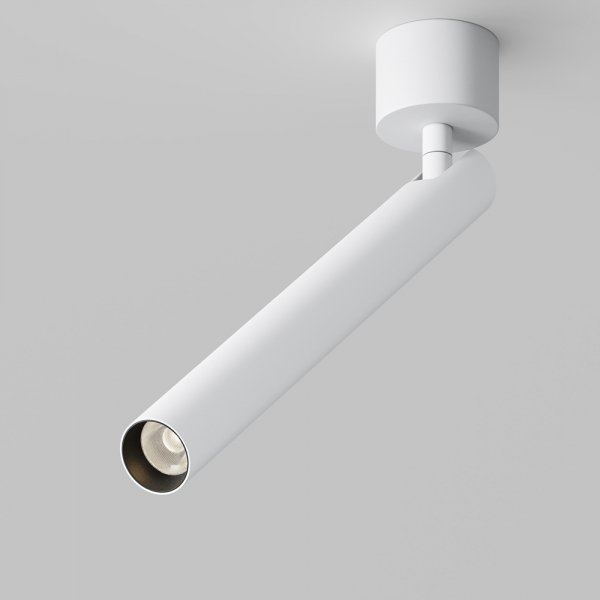 Lampa sufitowa plafon spot minimalistyczna klasyczna LED regulowa tuba aluminium biała Focus T MAYTONI C141CL-L300-6W3K-W