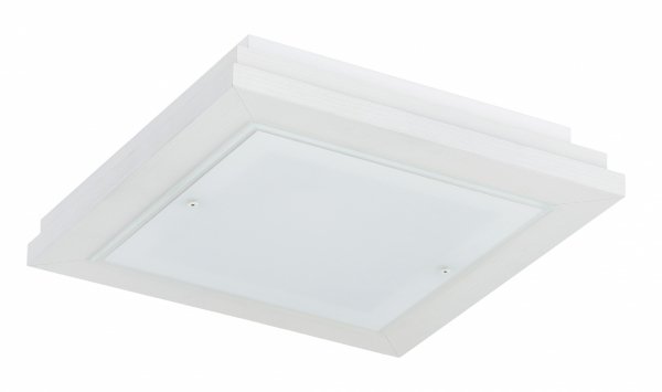 Lampa sufitowa plafon kwadratowy 32cm drewniany klasyczny nowoczesny minimalistyczny biały TABOR 7266 Argon