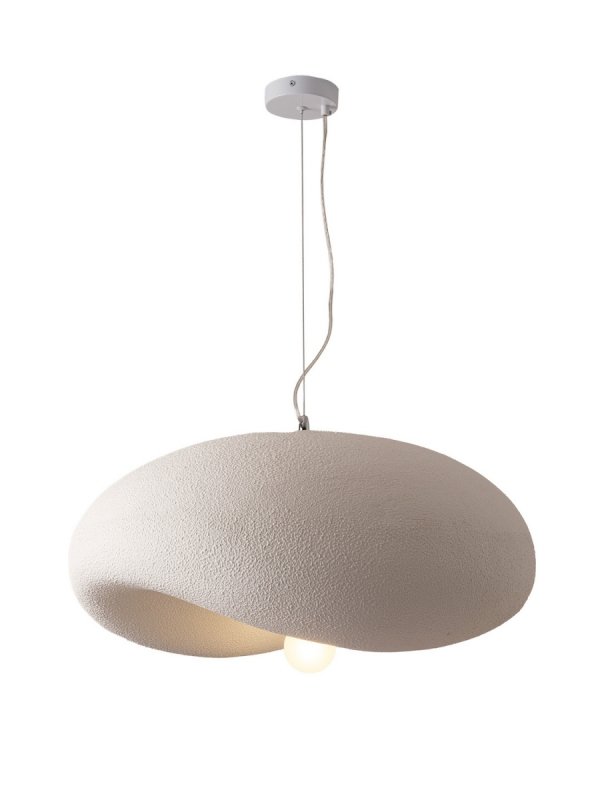 Dekoracyjna nowoczesna biała lampa wisząca designerski styl owalna regulacja wysokości STONE DN429-600 Step Into Design