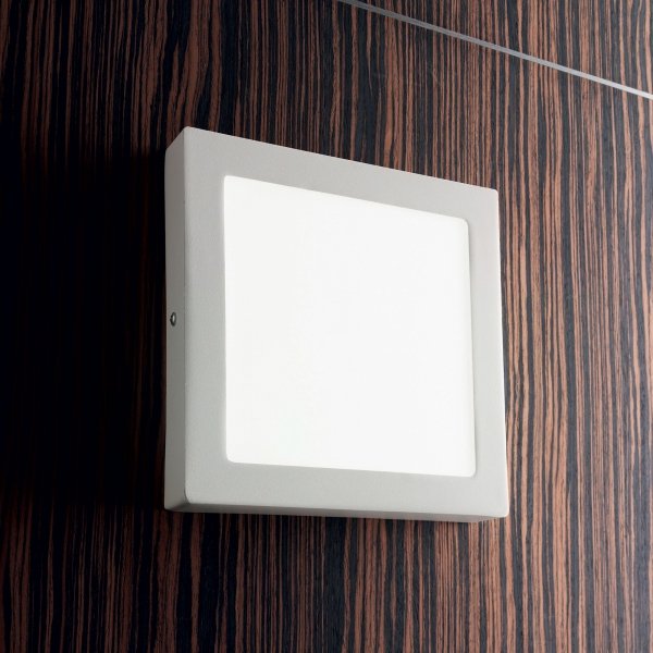Kwadratowa Biała Lampa Sufitowo Ścienna UNIVERSAL 138657 IDEAL LUX