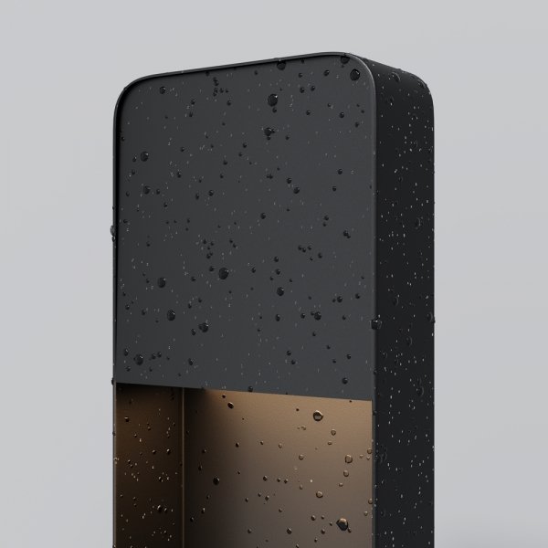 Designerskie oświetlenie zewnętrzne LED aluminium czarny słupek Porte MAYTONI O481FL-L7B3K