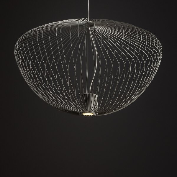 Nowoczesna Lampa Wisząca w Stylu Loft Szara PUMPKIN L SILK GRAY 11251 NOWOVORSKI