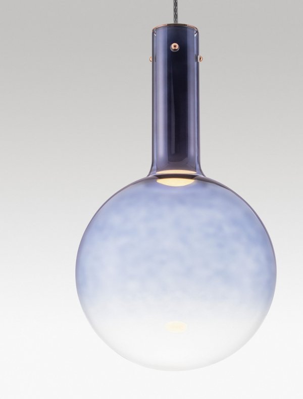 Szklana Lampa Wisząca Minimalistyczna Niebieski Szklany Klosz JAVIER LE44478 Luces Exlusivas