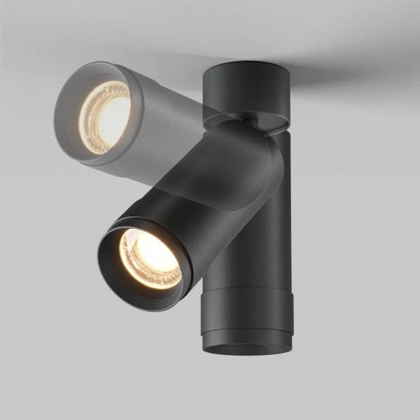 Lampa sufitowa plafon spot minimalistyczna klasyczna LED regulowa tuba aluminium czarna Focus Zoom MAYTONI C055CL-L12W3K-Z-B