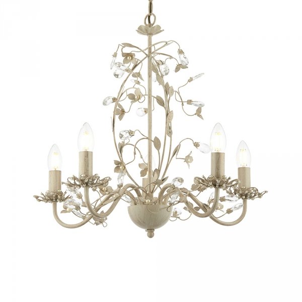 Lampa wisząca dworkowa świecznikowa kwiatowa designerska klasyczna dekoracyjna LULLABY-5CR ENDON