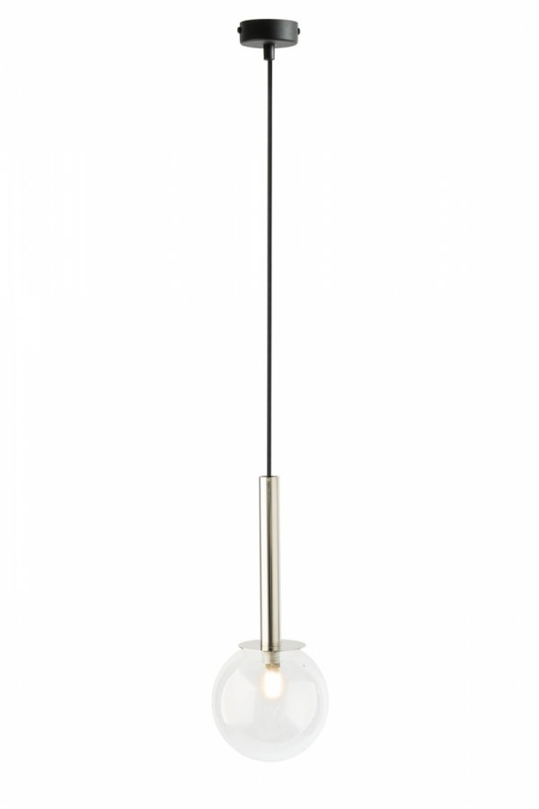 Nowoczesna szklana kula srebrna lampa wisząca Daisy I Sigma 40751