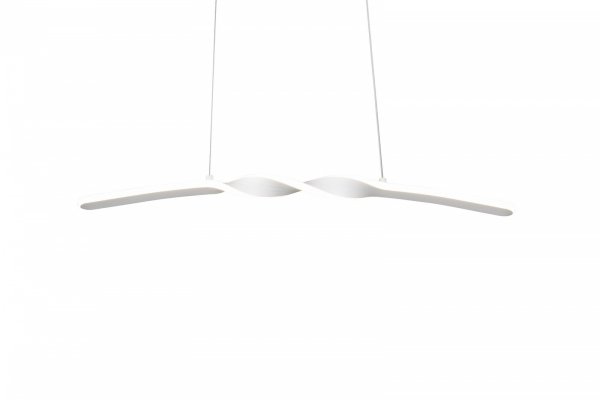 Nowoczesna uniwersalna lampa wisząca LED minimalistyczna biała metalowa listwa podłużna GINKO R35791131 Rl