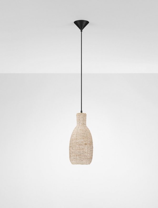 Lampa wisząca pleciona sznurek stożkowa boho rystykalna minimalistyczna industrialna nad stół do salonu sypialni CASRELIO LE45377 Luces Exclusivas