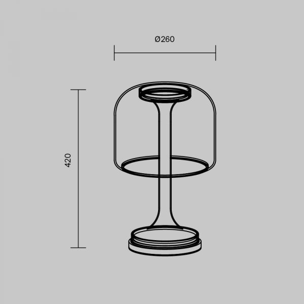 Nowoczesna szklana lampa stołowa Spirito Maytoni MOD286TL-L18W3K