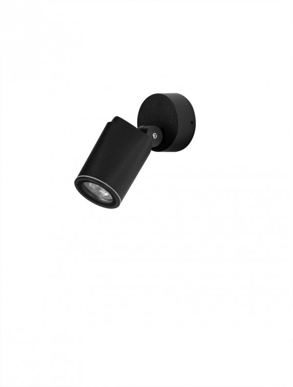 Klasyczny kinkiet ścienny zewnętrzny aluminiowy czarna regulowana tuba minimalistyczny uniwersalny IP65 TRASERA LE75161 Luces Exclusivas