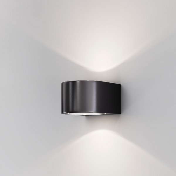 Nowoczesny kinkiet elewacyjny zewnętrzny LED aluminium grafitowy podświetlający ścianę Blow MAYTONI O435WL-L10GF3K