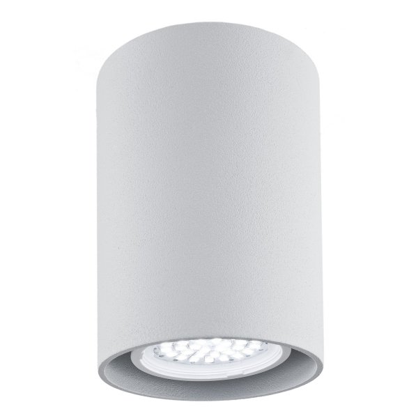 Lampa sufitowa downlight tuba plafon metalowa okrągła srebrna pojedyncza nowoczesna klasyczna LED GU10 TYBER 3117 Argon