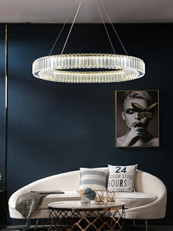 Kryształowa Złota Lampa Wisząca Glamour LIBERTY MSE020100173 MOOSEE