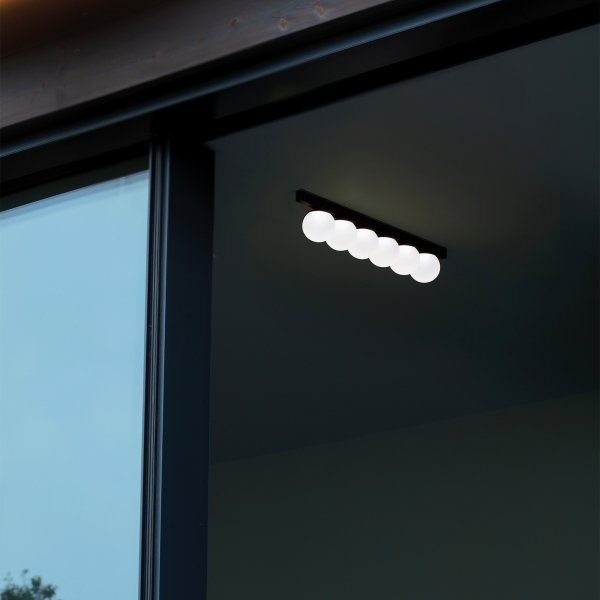 Nowoczesny Plafon Sufitowy Czarny Białe Klosze Kule PING PONG 313283 IDEAL LUX