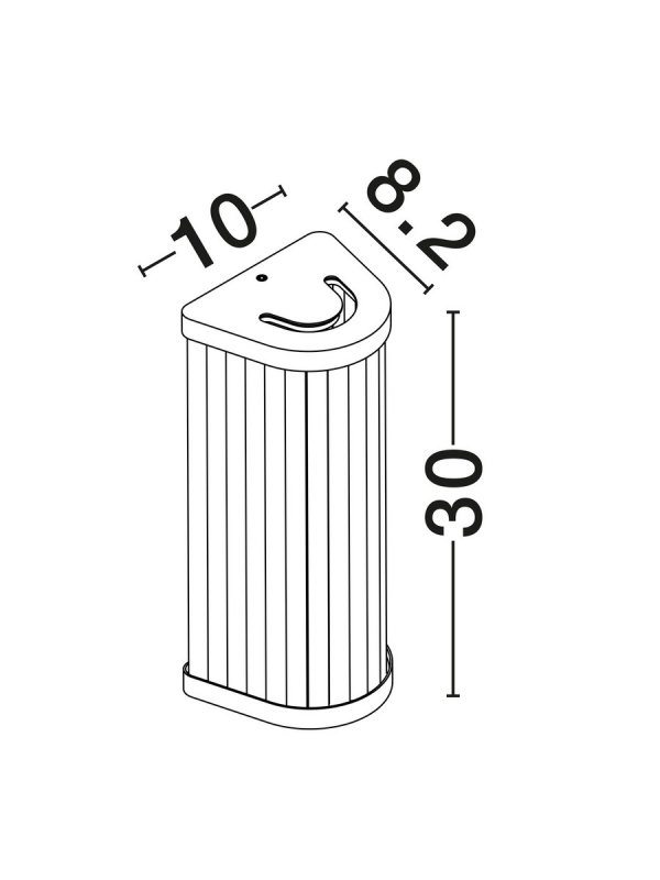 Lampa ścienna kinkiet LED z ryflowanego szkła minimalistyczny zmiana barwy światła IP44 BELCHITE LE45936 Luces Exclusivas