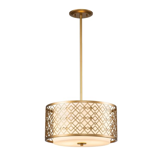 Designerska lampa wisząca Ziggy Elstead Lighting ZIGGY-2P-M-LG Lakierowane złoto