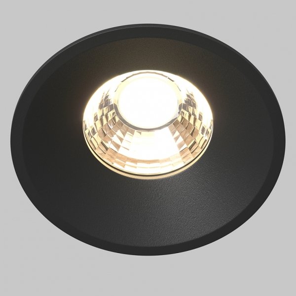 Czarna Oprawka Wpuszczana Downlight Round Maytoni DL058-12W3K-B