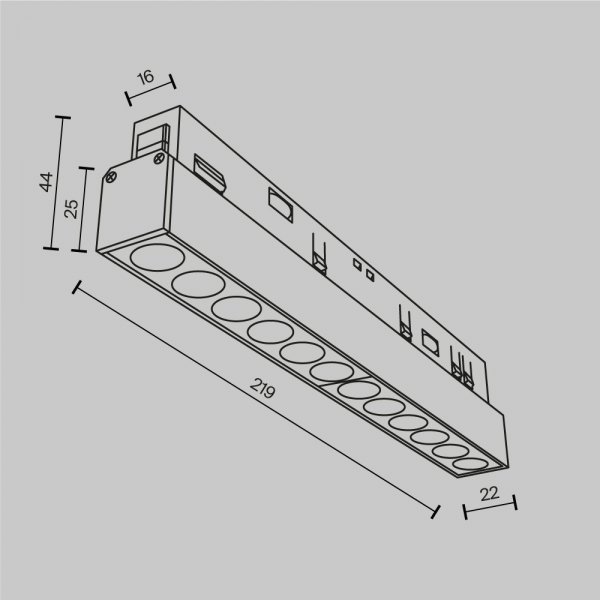 Ścieżka świetlna lampa szynowa LED minimalistyczna uniwersalna aluminium biała Points MAYTONI TR031-2-12W3K-W