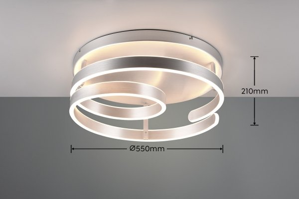 Nowoczesna Dekoracyjna Lampa Sufitowa Plafon W Kolorze Aluminiowym MARNIE 644110105 TRIO