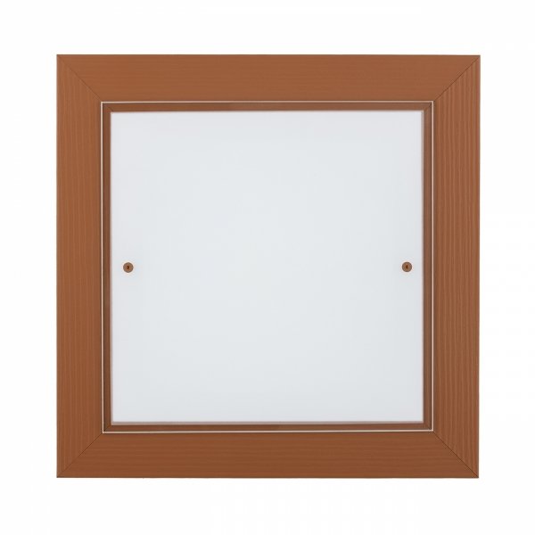 Lampa sufitowa plafon kwadratowy 32cm drewniany klasyczny nowoczesny minimalistyczny kolor terakota TABOR 7268 Argon