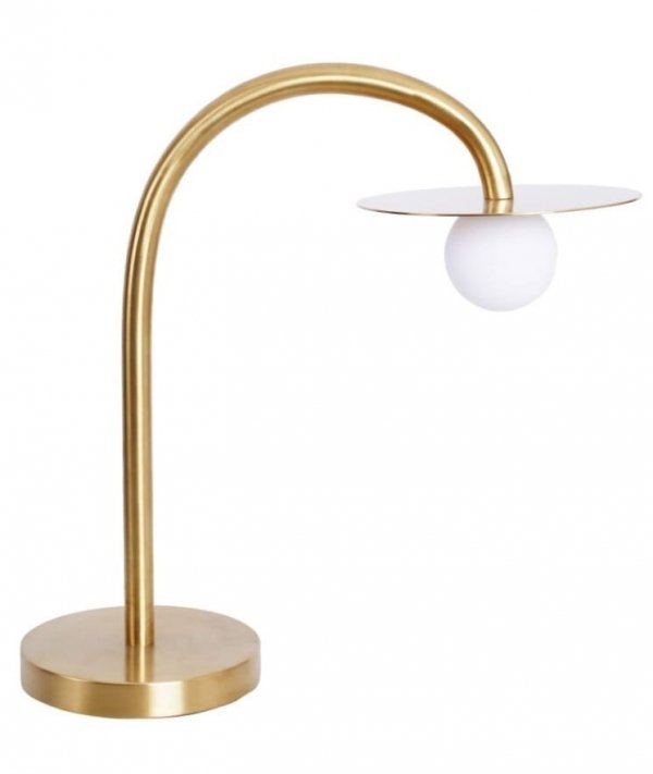 Minimalistyczna Lampka Stołowa Złota LED Nowoczesna ENIGMA T0054 MAXLIGHT