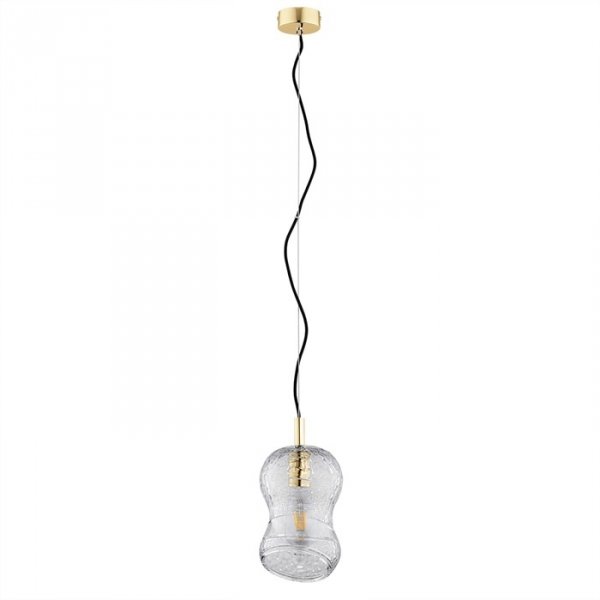 Lampa Wisząca Kryształowa Glamour Elementy Mosiężne SALERNO 8038 ARGON