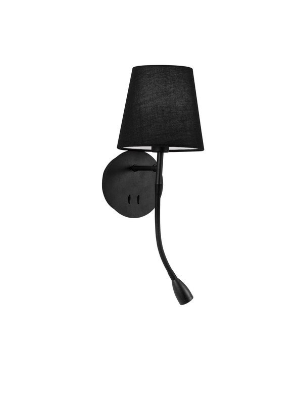 Nowoczesny czarny kinkiet ścienny do sypialni do czytania BRAGADO LE42269 Luces Exclusivas
