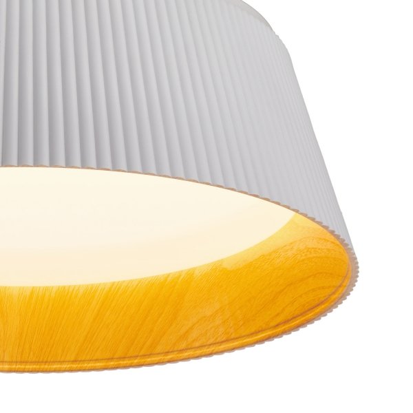 Nowoczesny biały plafon sufitowy FRILL LED karbowany klosz ST-DL6487-C-WH Step Into Design
