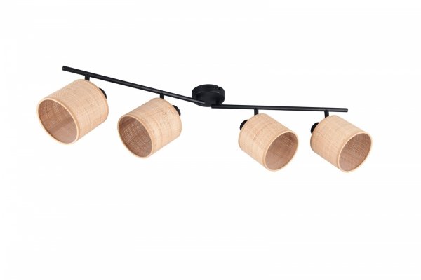 Lampa sufitowa plafon pleciona kolor naturalny 4-płomienna owalna boho rystykalna industrialna minimalistyczna nad stół do salonu sypialni AIMEE R81854036 Rl