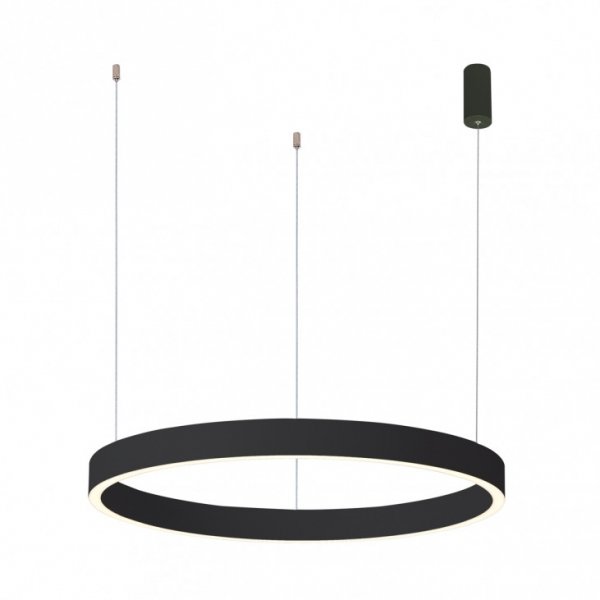 Czarna Nowoczesna Okrągła Lampa Wisząca LED BRASCO DOWN PND-56215-060RPP-BK-3KS4K-TRDIMM ITALUX