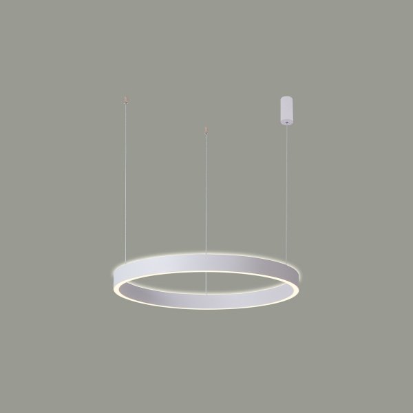 Nowoczesna Okrągła Lampa Wisząca Dwustronna LED Biała BRASCO UP DOWN PND-56215D-080RPP-WH-3KS4K-TRDIMM ITALUX