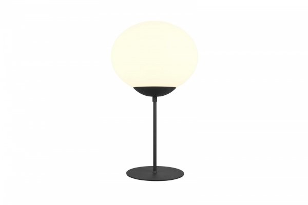 Czarna Dekoracyjna Lampka Stołowa Nocna Ze Szklanym Kloszem FOMENTO 563100132 TRIO