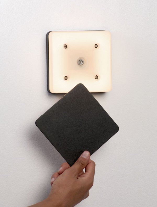 Kinkiet zewnętrzny LED aluminiowy kolor antracyt kwadratowy minimalistyczny nowoczesny podświetlający elewację IP65 LONTANO LE75204 Luces Exclusivas